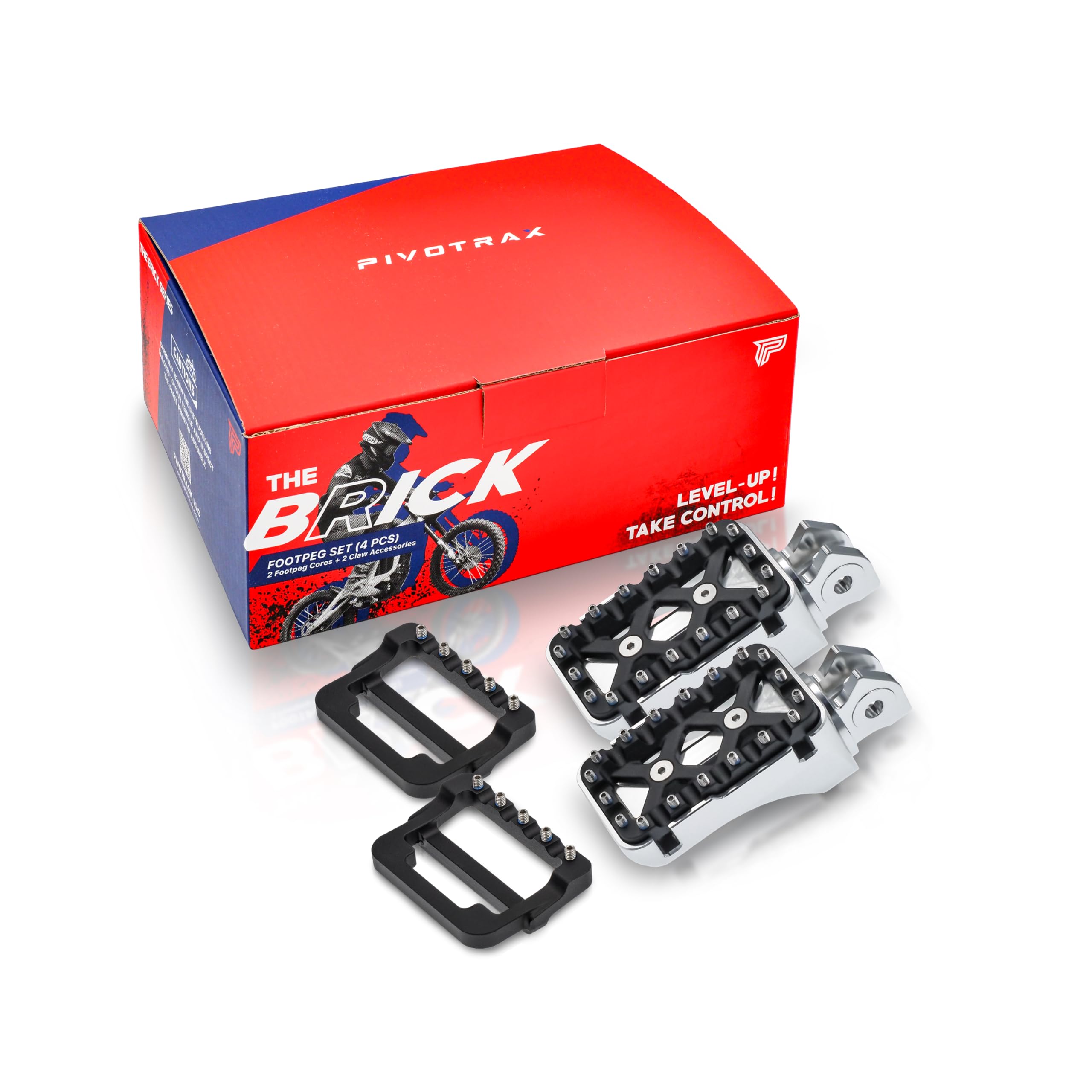 Amazon.com: PIVOTRAX-The Brick Series - Foot Peg Set 4 Pcs (2